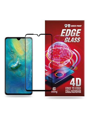 Szkło Hartowane Na Cały Ekran Huawei Mate 20 Crong Edge Glass 4D Full Glue