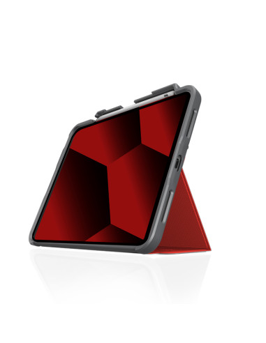 Etui Do Pancerne iPad 10.9 " ( 2022 ) Mil-Std-810G Z Funkcją Ładowania Apple Pencil STM Dux Plus Czerwony
