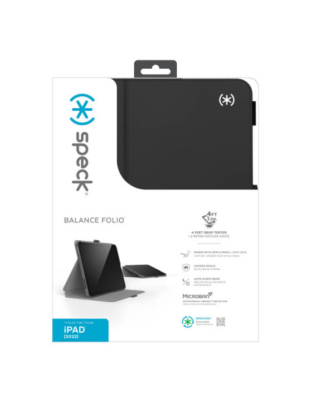 Etui Do iPad 10.9 " ( 2022 ) Z Powłoką Microban W / Magnet & Stand Up Speck Balance Folio Czarny