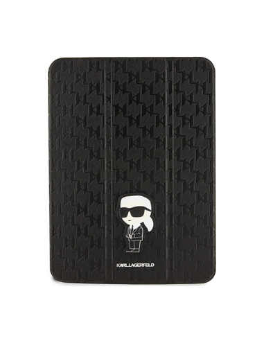 Etui Do iPad 10.9 " ( 2022 ) Karl Lagerfeld Folio Magnet Allover Saffiano Monogram NFT Ikonik Czarny