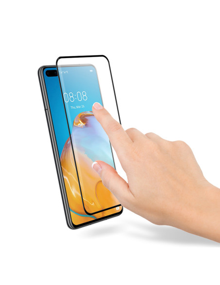 Szkło Hartowane 9H Na Cały Ekran Huawei P40 + Ramka Instalacyjna Crong 3D Armour Glass