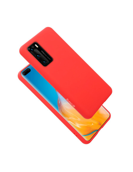 Etui Do Huawei P40 Crong Color Cover Czerwony