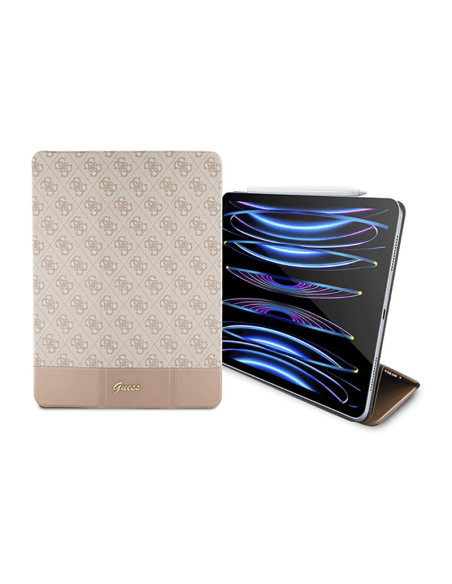 Etui Do iPad Pro 12.9 " ( 2022 - 2020 ) Guess 4G Stripe Allover Różowy