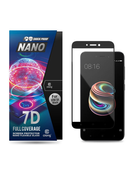 Szkło Hybrydowe 9H Na Cały Ekran Xiaomi Redmi 5A Crong 7D Nano Flexible Glass