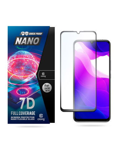 Szkło Hybrydowe 9H Na Cały Ekran Xiaomi Mi 10 Lite Crong 7D Nano Flexible Glass