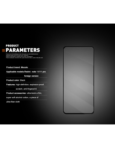 Szkło Ochronne Xiaomi Redmi Note 11 Pro / Note 11 Pro Plus Mocolo 2.5D Full Glue Glass
