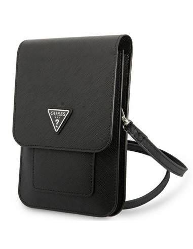 Torba Na Smartfona I Akcesoria Guess Wallet Saffiano Triangle Logo Phone Bag Czarny