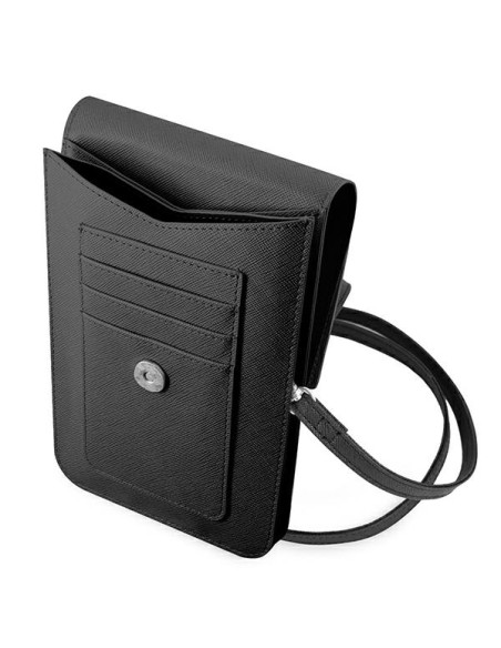 Torba Na Smartfona I Akcesoria Guess Wallet Saffiano Triangle Logo Phone Bag Czarny
