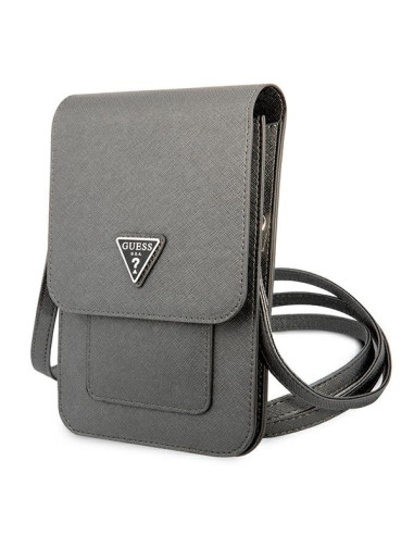 Torba Na Smartfona I Akcesoria Guess Wallet Saffiano Triangle Logo Phone Bag Szary