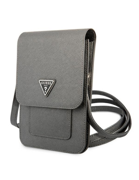 Torba Na Smartfona I Akcesoria Guess Wallet Saffiano Triangle Logo Phone Bag Szary