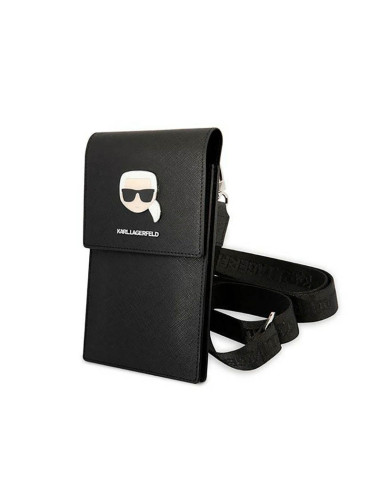 Torba Na Smartfona I Akcesoria Karl Lagerfeld Metal Karl Head Wallet Phone Bag Czarny