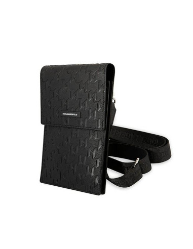 Torba Na Smartfona I Akcesoria Karl Lagerfeld Monogram Plate Wallet Phone Bag Czarny
