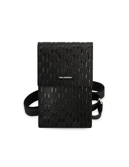 Torba Na Smartfona I Akcesoria Karl Lagerfeld Monogram Plate Wallet Phone Bag Czarny