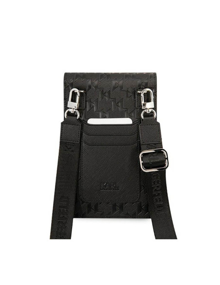 Torba Na Smartfona I Akcesoria Karl Lagerfeld Monogram Plate Wallet Phone Bag Czarny