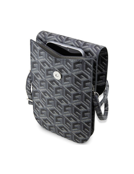 Torba Z Przegrodą Na Smartfona Guess Gcube Stripe Phone Bag Czarny