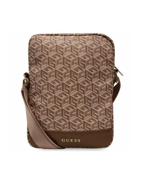 Torba Na Tablet 10 " Guess Gcube Stripe Tablet Bag Brązowy