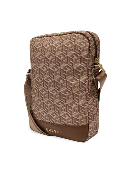 Torba Na Tablet 10 " Guess Gcube Stripe Tablet Bag Brązowy