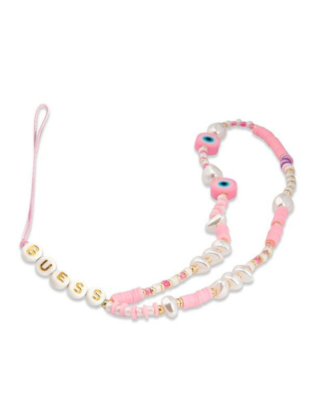Zawieszka Do Telefonu 25 cm Guess Phone Strap Beads Shell Różowy