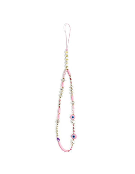 Zawieszka Do Telefonu 25 cm Guess Phone Strap Beads Shell Różowy