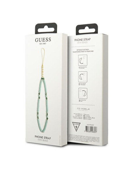 Zawieszka Do Telefonu 25 cm Guess Phone Strap Beads Heishi Niebieski