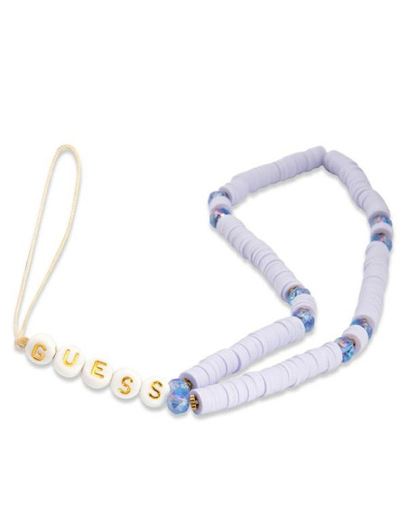 Zawieszka Do Telefonu 25 cm Guess Phone Strap Beads Heishi Fioletowy
