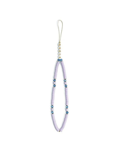 Zawieszka Do Telefonu 25 cm Guess Phone Strap Beads Heishi Fioletowy