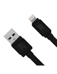 Kabel Przewód Lightning 25 cm Z Obsługą Szybkiego Ładowania Apple 2.4A Green Cell G cmatte Czarny