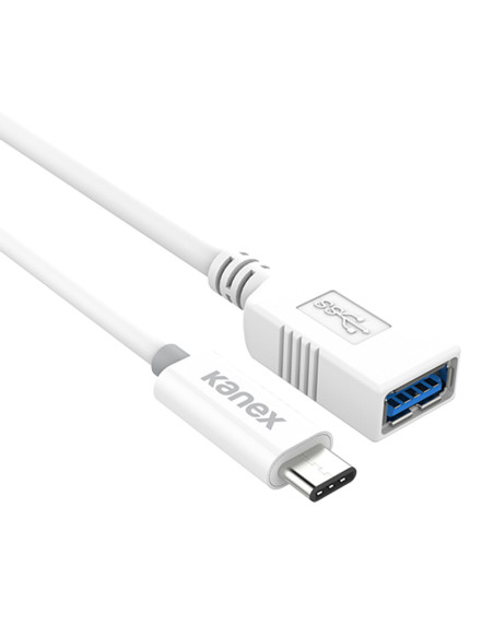 Przejściówka Z USB-C Na USB Żeński ( 21 cm ) Kanex Biały