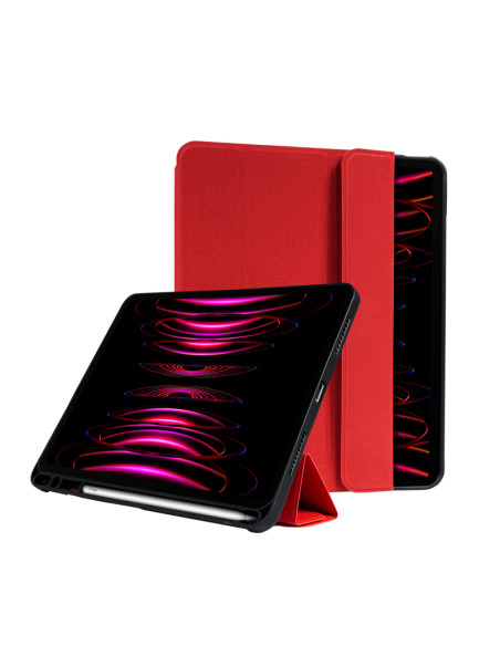 Etui Do iPad Pro 11"(2022-2021) / iPad Air 10.9 " ( 5 - 4 Gen. ) Z Funkcją Apple Pencil Crong Flexfolio Czerwony