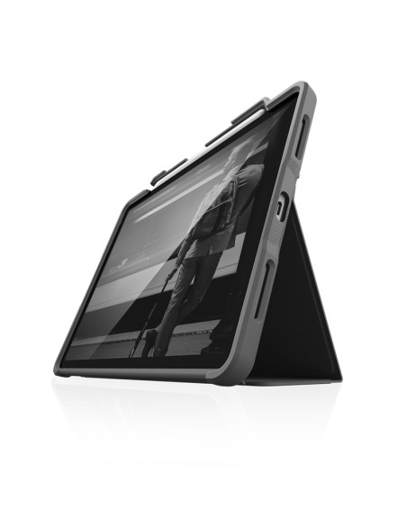 Etui Pancerne Do iPad Air 10.9 " ( 2022 - 2020 ) Mil-Std-810G Z Funkcją Ładowania Apple Pencil STM Dux Plus Czarny