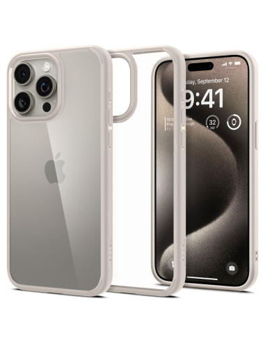 Etui Do iPhone 15 Pro Spigen Ultra Hybrid Beżowy