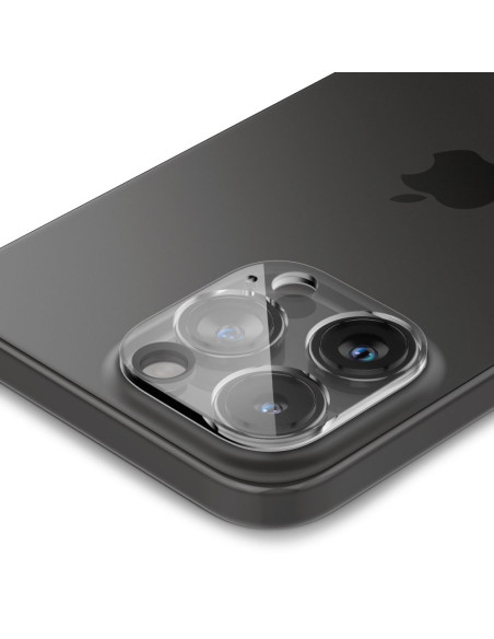 2x Osłona Aparatu Spigen Optik.Tr Camera Protector iPhone 14 Pro / Pro Max / 15 Pro / Pro Max Przezroczysty