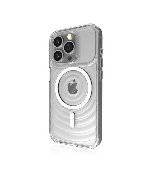 Etui antystresowe do iPhone 15 Pro Max STM Reawaken Ripple MagSafe Przezroczysty