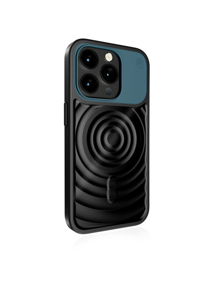 Etui antystresowe do iPhone 15 Pro Max STM Reawaken Ripple MagSafe Czarny