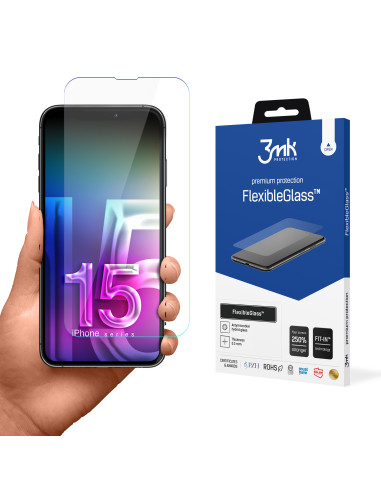 Szkło hybrydowe do iPhone 15 Pro Max 3mk FlexibleGlass
