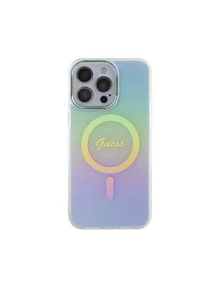 Etui Do iPhone 15 Pro Max Guess IML Iridescent MagSafe Wielokolorowy