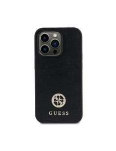Etui Do iPhone 15 Plus Guess 4G Strass Metal Logo Czarny