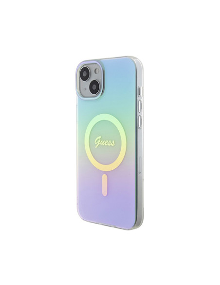 Etui Do iPhone 15 Plus Guess IML Iridescent MagSafe Wielokolorowy