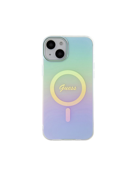 Etui Do iPhone 15 Plus Guess IML Iridescent MagSafe Wielokolorowy