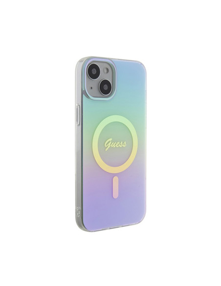 Etui Do iPhone 15 Plus Guess IML Iridescent MagSafe Wielokolorowy