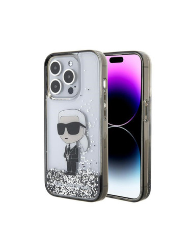 Etui Do iPhone 15 Pro Max Karl Lagerfeld Liquid Glitter Ikonik Przezroczysty