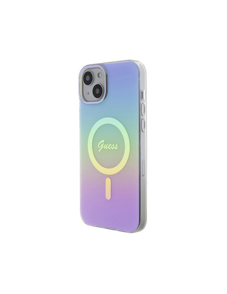 Etui Do iPhone 15 Plus Guess IML Iridescent MagSafe Fioletowy