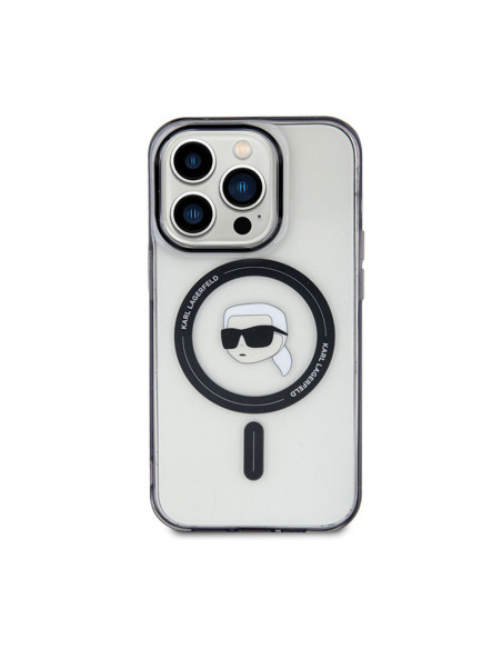 Etui Do iPhone 15 Pro Max Karl Lagerfeld IML Karl Head MagSafe Przezroczysty