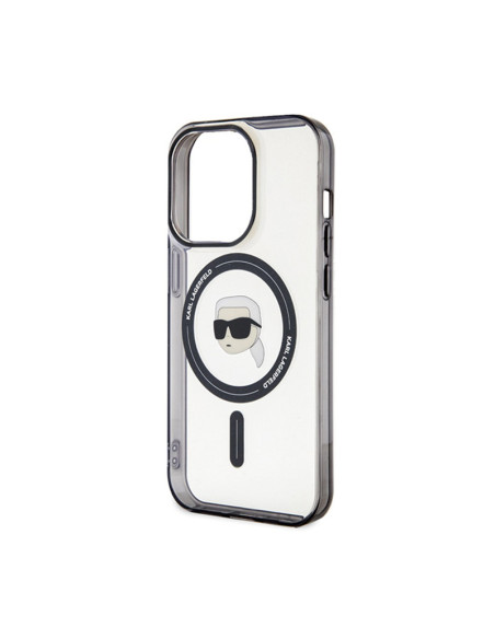 Etui Do iPhone 15 Pro Max Karl Lagerfeld IML Karl Head MagSafe Przezroczysty