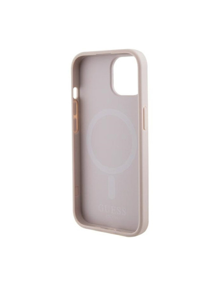 Etui Do iPhone 15 Plus Guess Saffiano MagSafe Różowy