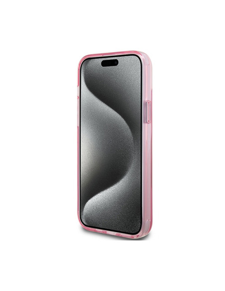 Etui Do iPhone 15 Plus Karl Lagerfeld Ring Stand Karl & Choupette MagSafe Różowy
