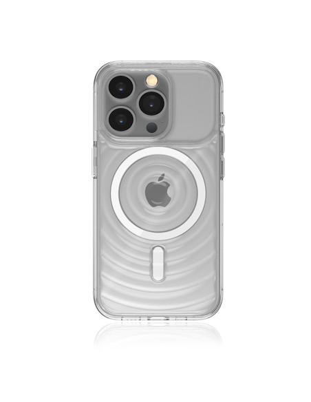 Etui antystresowe do iPhone 15 Pro STM Reawaken Ripple MagSafe Przezroczysty