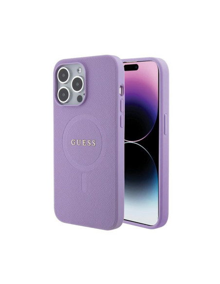 Etui Do iPhone 15 Pro Max Guess Saffiano MagSafe Fioletowy