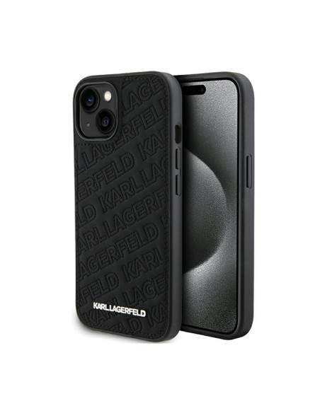 Etui Do iPhone 15 Plus Karl Lagerfeld Quilted K Pattern Czarny