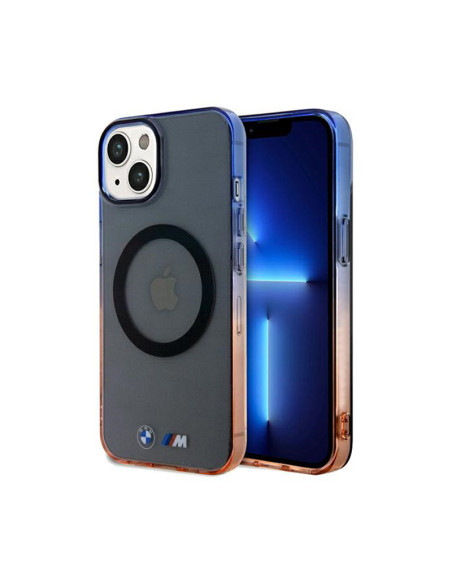 Etui Do iPhone 15 Plus BMW Gradient Bumper MagSafe Szary